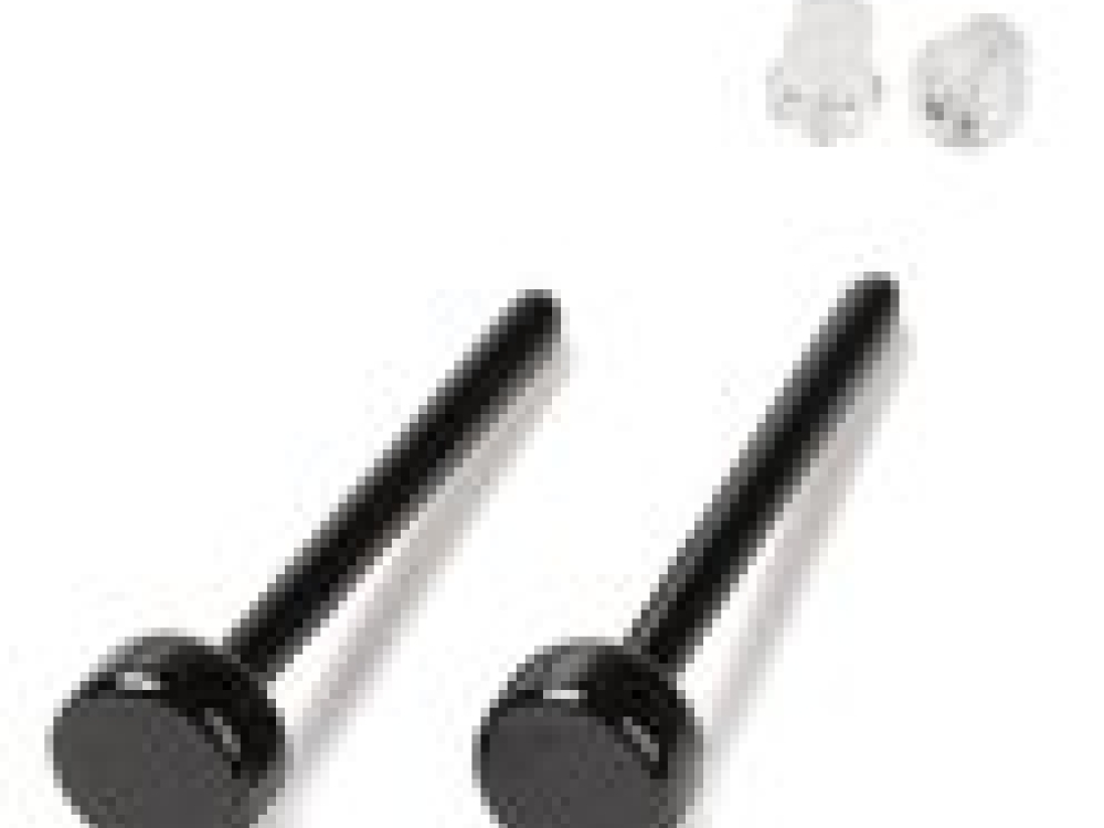 Zwarte oorknopjes met 3mm