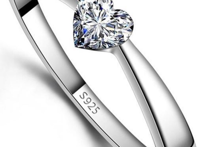 Zilveren Ring Dames - Hart - Ø18mm