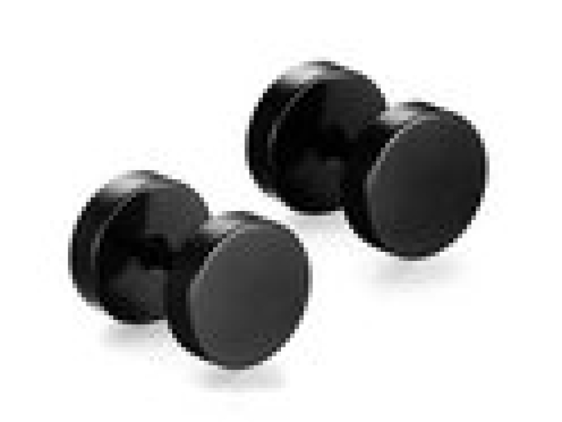 Zwarte Studs Mannen Oorbellen – Ø 8mm