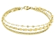 Lucardi Dames Stalen goldplated armband dubbel rond
