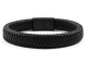 Victorious Gevlochten Leren Armband Heren zwart