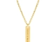 Heren ketting met tekst goud kleurig
